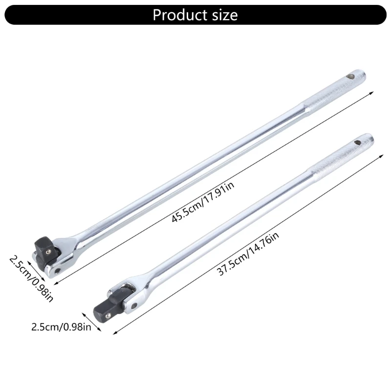 Socket Wrench 1/2 F Rod 15/18inch Force Bar Activity Head Spanner Handle Socket Wrench for Repair Repair Socket DropShipping