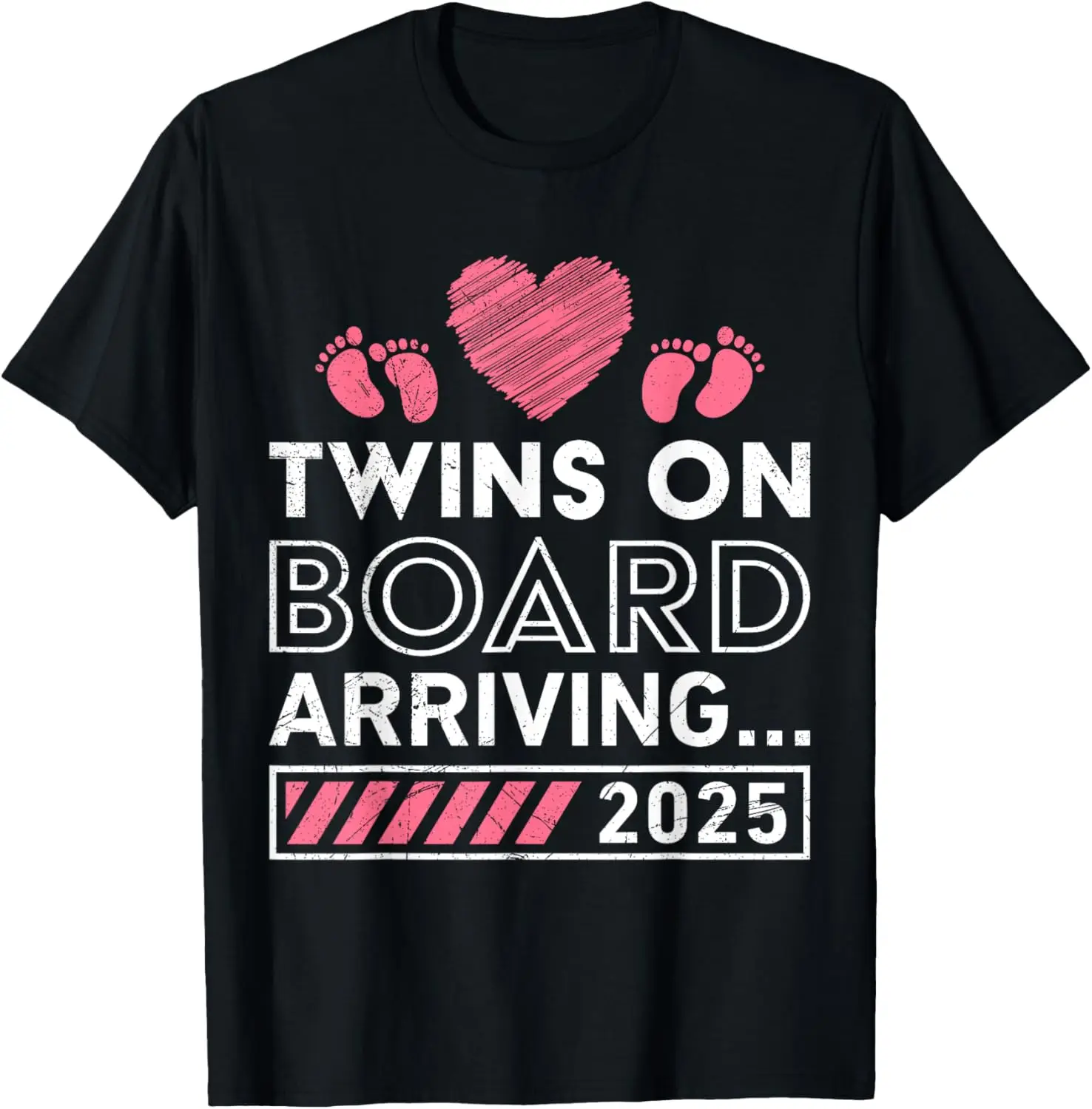 TWINS ON BOARD 2025 Future Mommy Birth of Twins T-Shirt