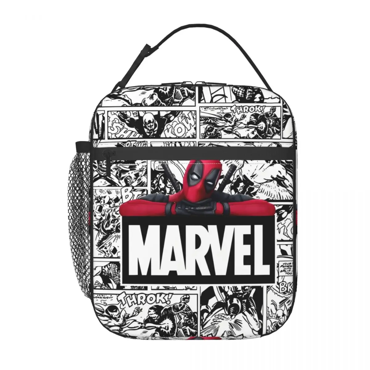 

Сумка для обеда в стиле ретро Дэдпул тако для женщин, холодильник, термоизолированная коробка для бенто, офисная работа, школа, водонепроницаемые сумки-тоут