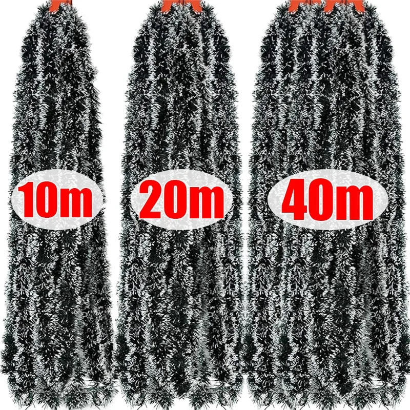 พวงดอกไม้ประดับดิ้นประดิษฐ์สำหรับเทศกาลคริสต์มาสแบบแขวนริบบิ้นสำหรับการตกแต่งบ้านงานปาร์ตี้