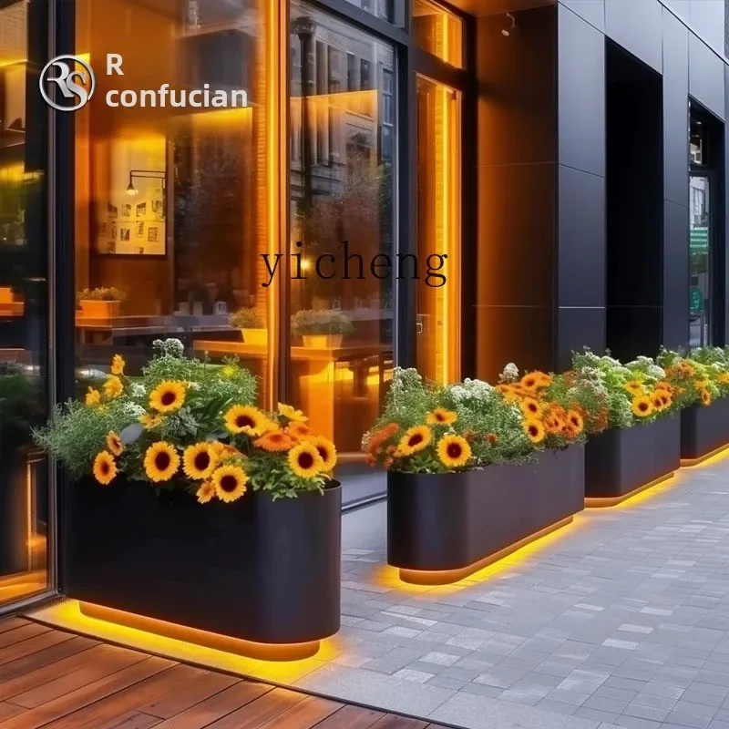 B2 Outdoor Flower Box Municipal Commercial Street Sales Department Rooftop Fence Partition Flower Slot Cafe