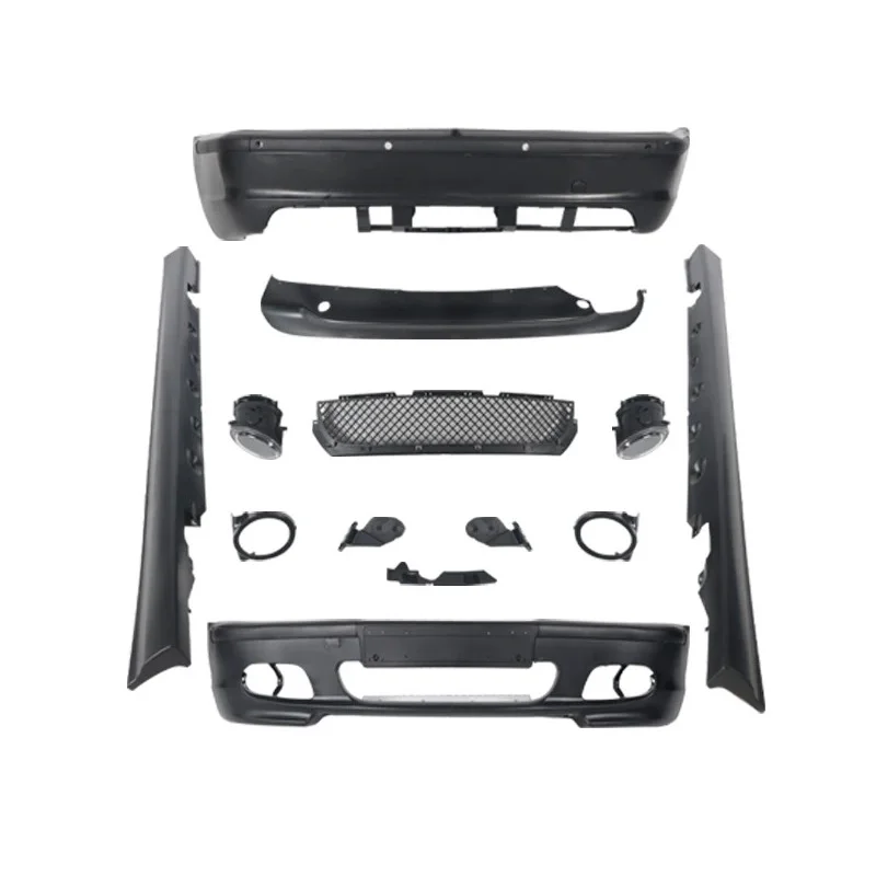 Bodykit For E46 Body Kit Car Body Modification Parts Bumper Assemb Side Skirt 3 Series E46 Sedan 4 Doors MT Style