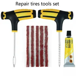 1 Set SMTB Road Bicycle Tire Repair Tools Bike Tubeless Tire Rubber Bacon Strip And Insertion Tool Urgent Glue Free Repair