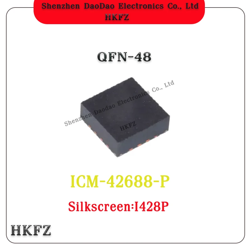 

2Pcs ICM-42688-P silk printing I428P 1428P QFN-14 6-axis motion sensor chip new original