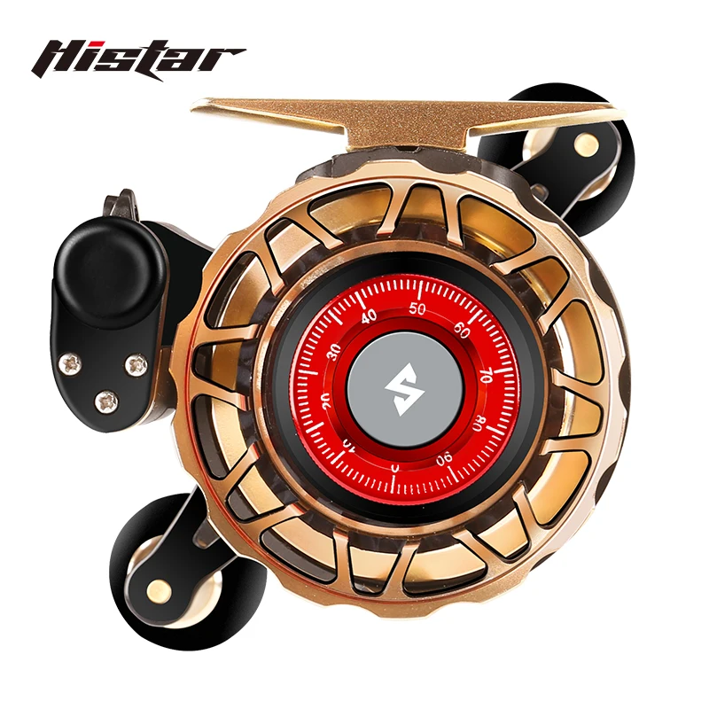 

HISTAR Long Casting 2.6:1 Ratio 10+1 BB Full Metal Body Magnetic Braking Automatic Line Guide Descending Raft Fishing Reel