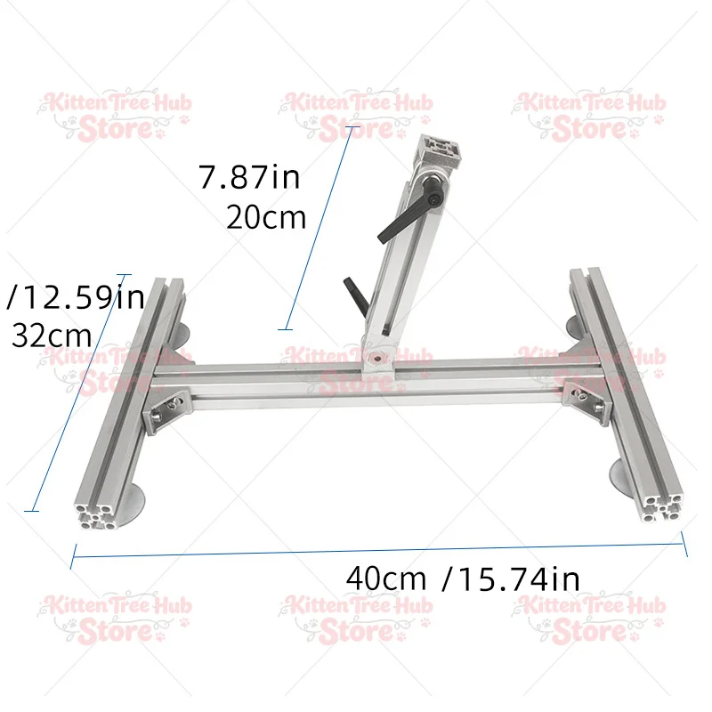 Adjustable Angle Reciprocating Motor Bracket, Double Column Suction Cup Mounting Stand