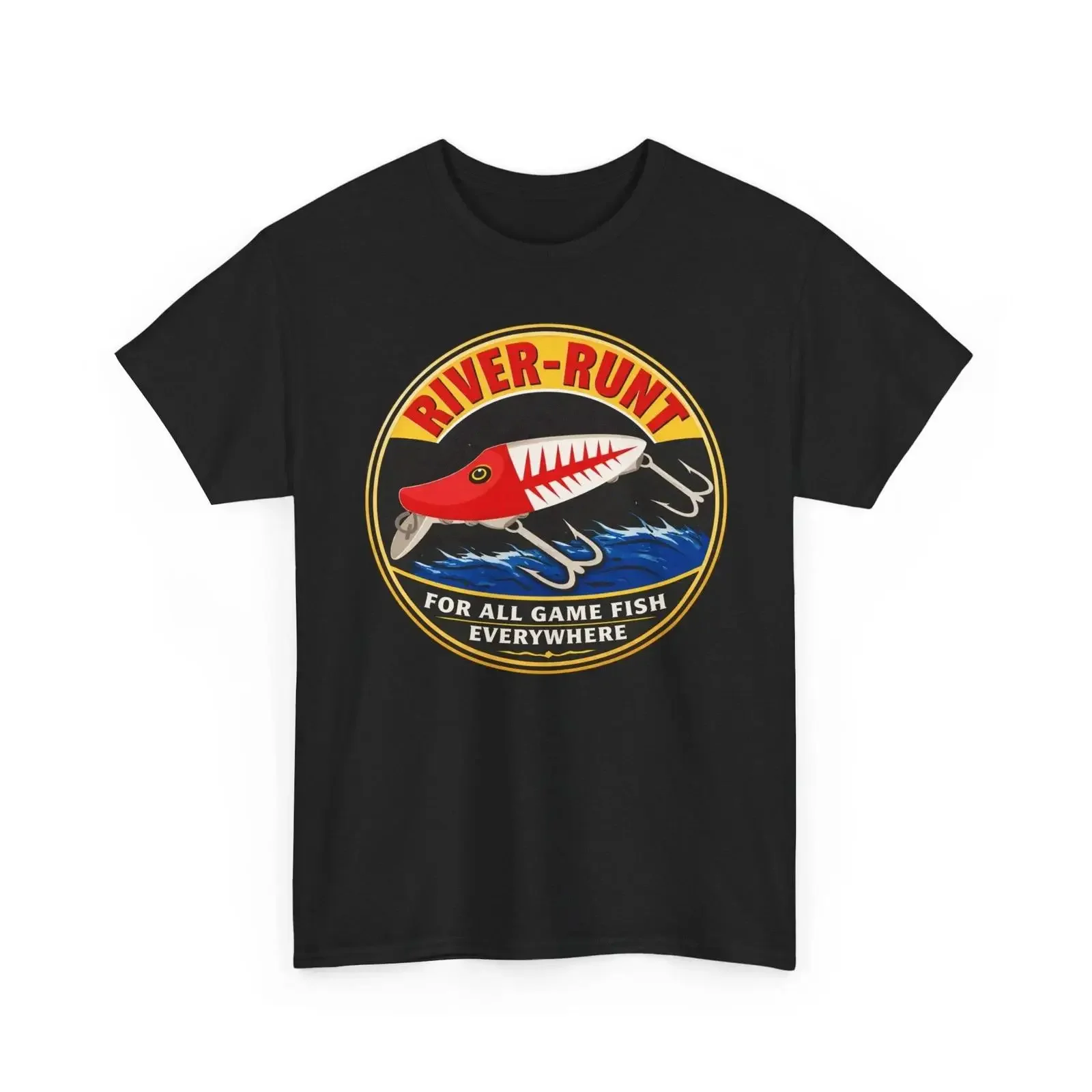Camiseta Heddon River Runt para Coleccionistas de Señuelos de Pesca, para Todos los Peces y Lugares, Estilo Vintage Lavado, para Uso Diario, Elegante