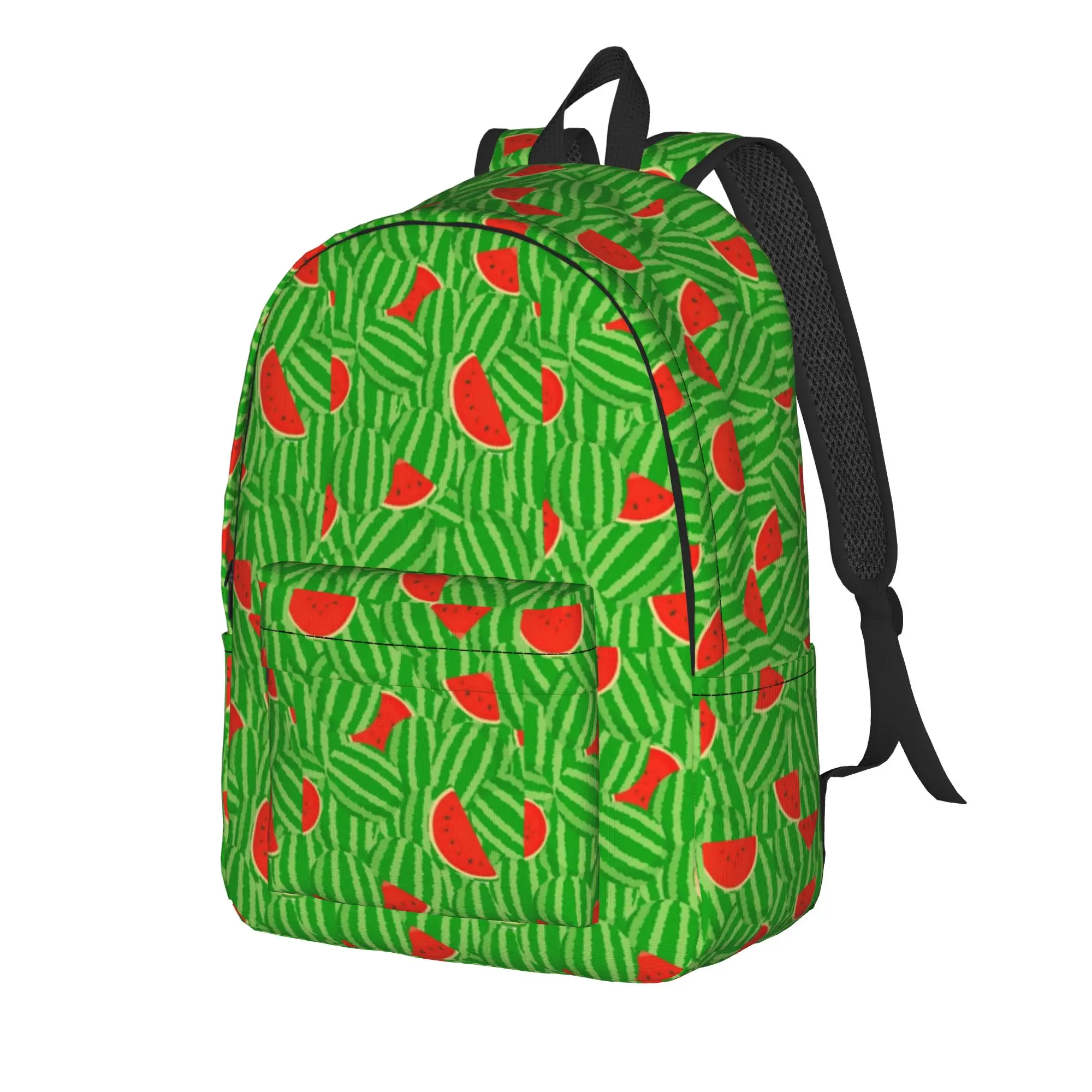 Watermelon Fruit Print Backpack  Cycling Backpacks Boy Stylish School Bags Designer Breathable Rucksack