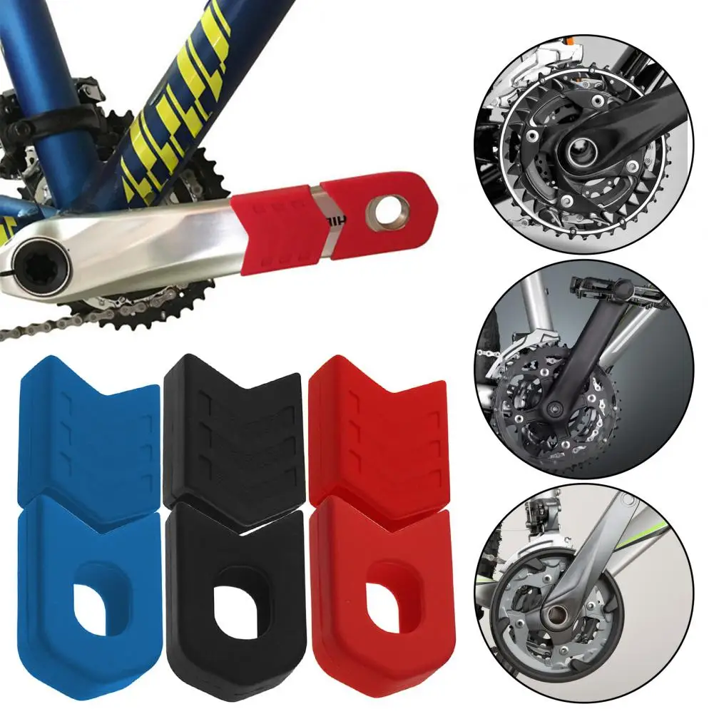 Bicycle Crank Protector Carbon Crankset Silicone Crank Protector Protective Sleeve Bicycle Boots 2pcs Bike Accessories