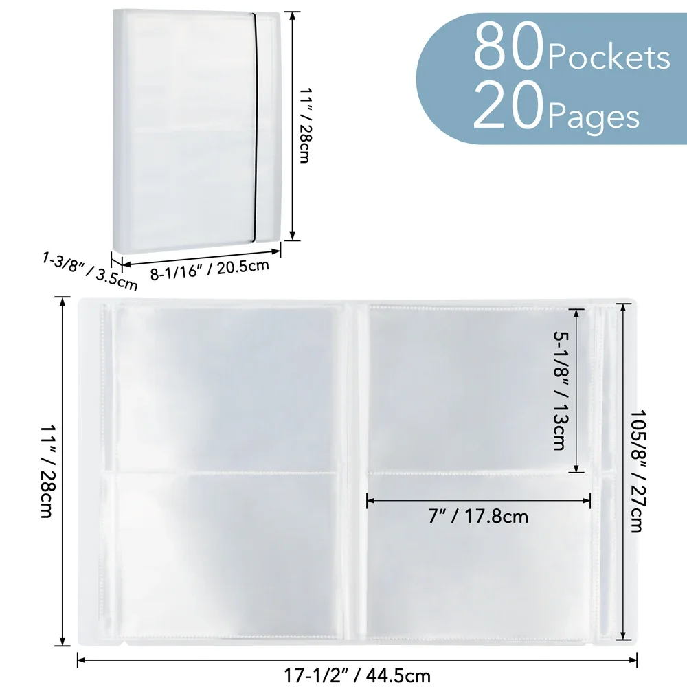 Large Clear Stamp&Cutting Dies Storage Book Organizer Folder Pockets/0.3mm Magnetic Sheets For Organizer Storage Book 8.1x11inch