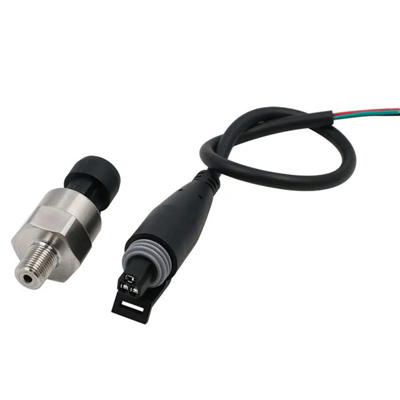 DC 5V 1/8NPT Pressure Sensor Transmitter Sensor Stainless Steel 150PSI Measurable Oil Air Water Transmitter