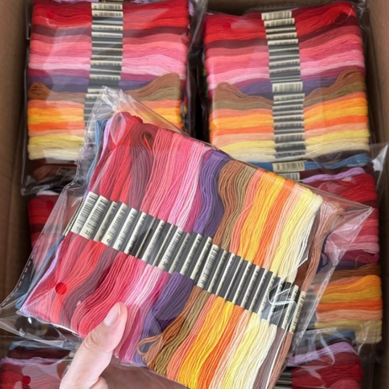 Mix Colors Cross Stitch Embroidery Floss 24/50/100 Pieces Home Sewing Craft Thread 8 Meters DIY Tools for Handcraft