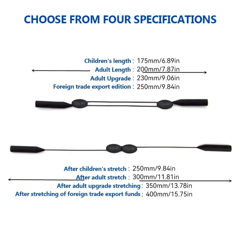 Adjustable Anti-slip Eyewear Retainer Universal Fit Eyeglass Lanyard Sports Sunglasses Unisex Holder Strap Lanyard image 6