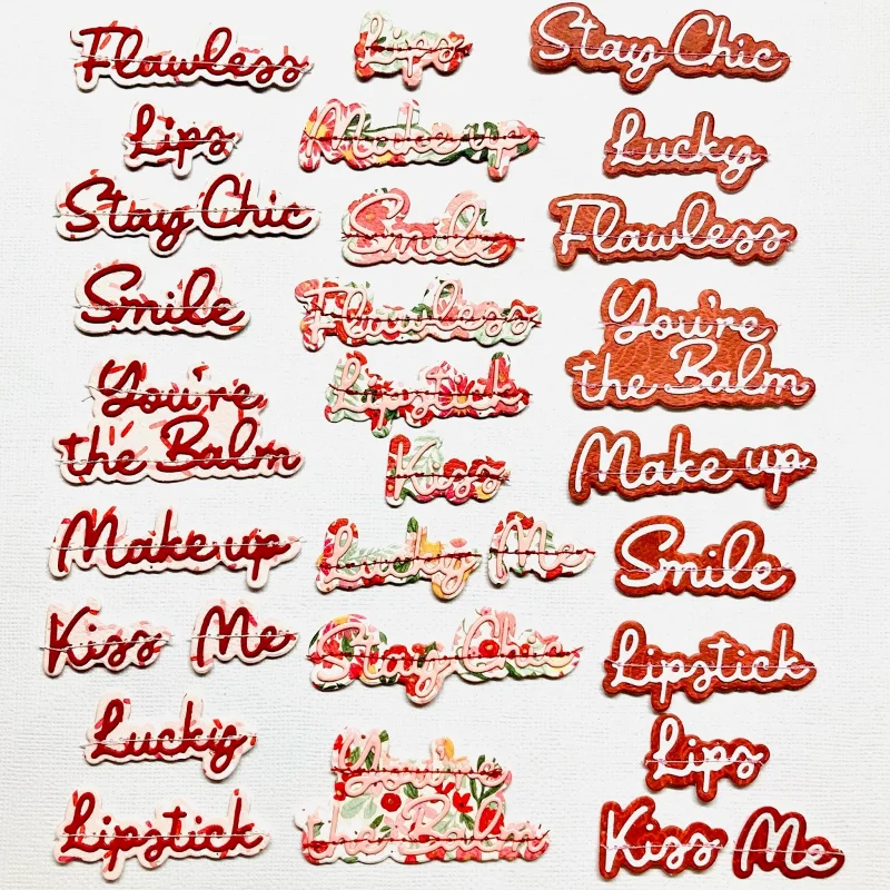 Lip Mini Album & Sentiments Metal Cutting Dies for DIY Scrapbooking Album Paper Cards Decorative Crafts Embossing Die Cuts