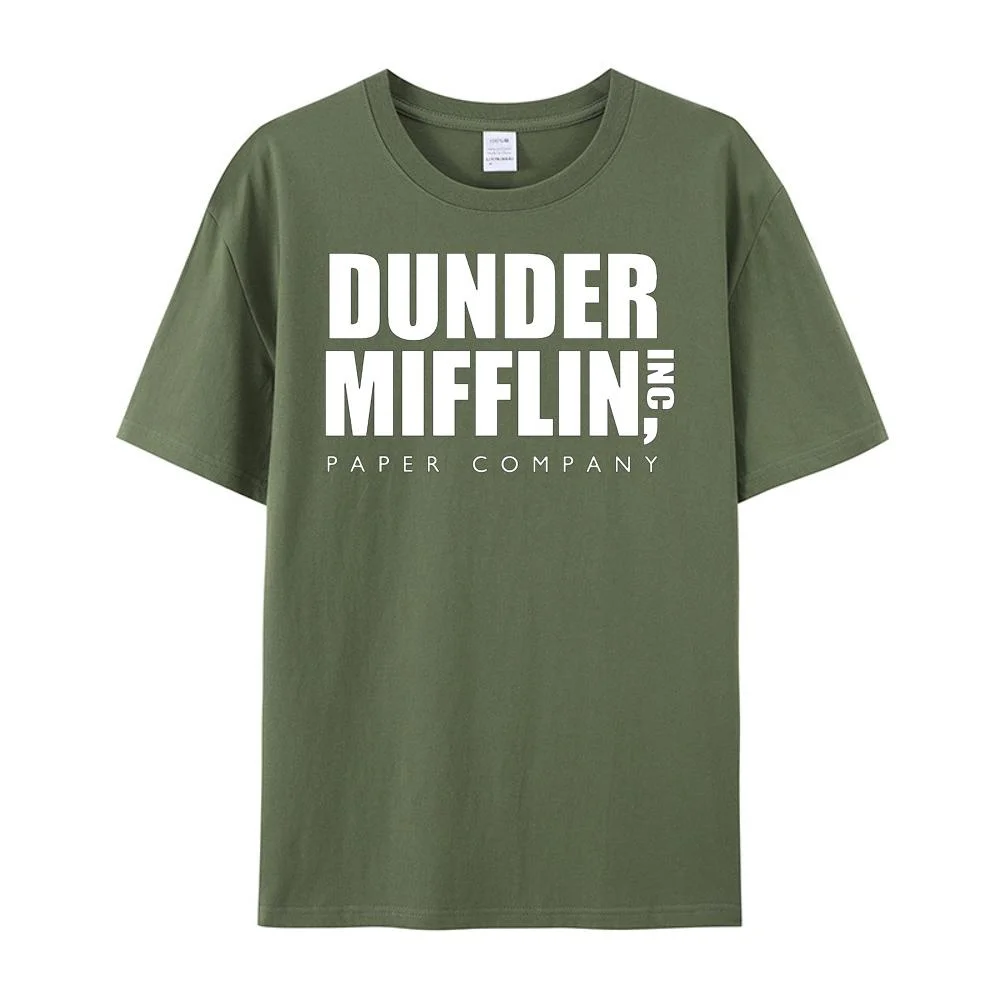 the Office Tv Show Dunder Mifflin Cotton High Quality EU Size tshirt anime men Tee 2000s graphic funny male clothes