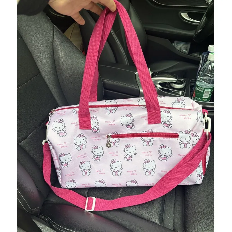 

Kawaii Hello Kitty Cute Portable Hand Folding Luggage Bag Cartoon Large Capacity Travel Storage Bag Women Accessories Wholesale