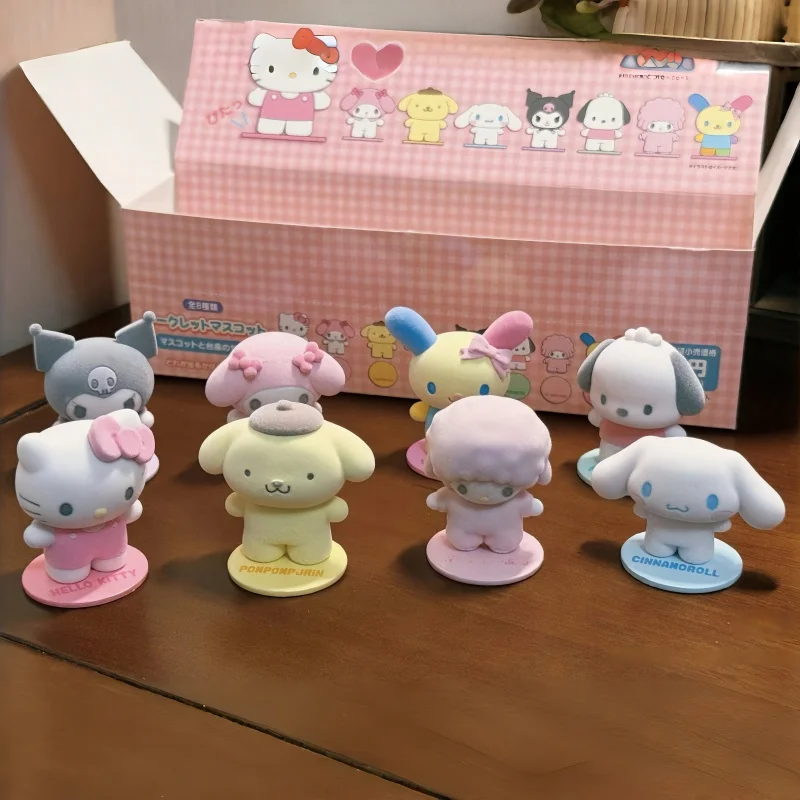 Neue Hallo Kitty Kuromi Cinnamoroll Magnetische Saug Blind Box Nette Puppe Ornamente Desktop Dekoration Spielzeug Mädchen Geburtstag Geschenk