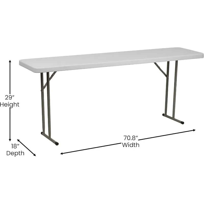 5 pacote 6 pés retangular granito plástico branco dobrável treinamento/mesa seminar mesa dobrável retangular para salas de aula mesas