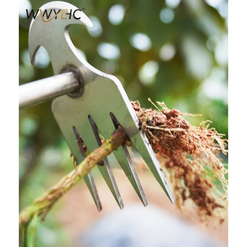 

Подходит для садовых ферм, нержавеющие инструменты для прополки, лопаты, грабли, прочные сельскохозяйственные и садовые инструменты для удаления сорняков.