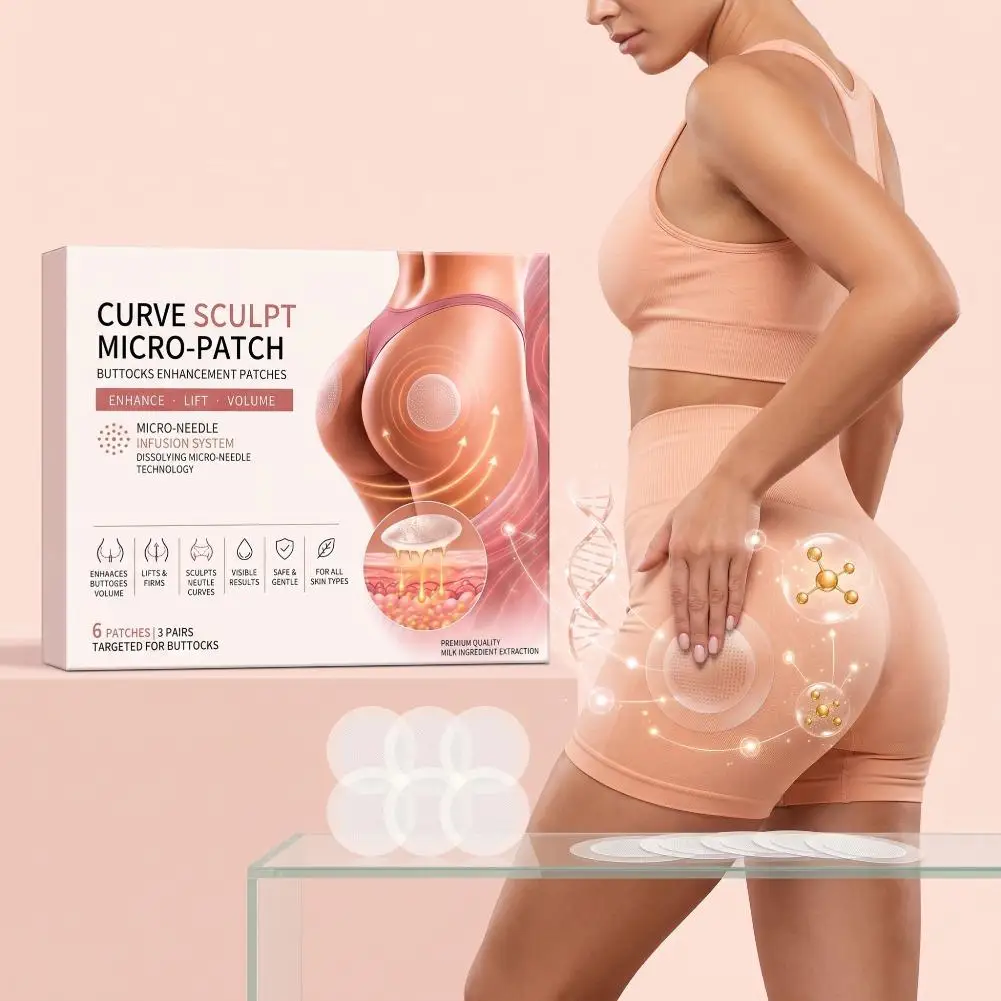 3Pairs/box Curve Sculpt Micro‑Patch Buttocks Enhancement Patches 1-10Box, Enhances Buttocks Volume Lift & Firm Sculpts For Women