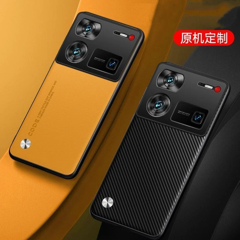 حافظة لهاتف Nubia Z70 Ultra غطاء خلفي من الجلد السيليكون الفاخر لهاتف ZTE Nubia Z 70 Z60 Z50 Ultra 5G غطاء حماية للكاميرا