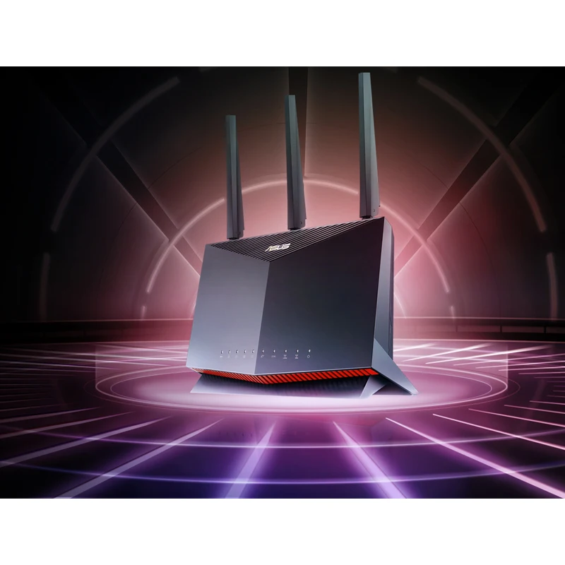 ASUS RT-AX86UPRO WiFi 6 Gaming Router PS5 متوافق مع 5700Mbps ثنائي النطاق 802.11AX Up 2500Sq Ft، 35+ أجهزة لعبة VPN QoS