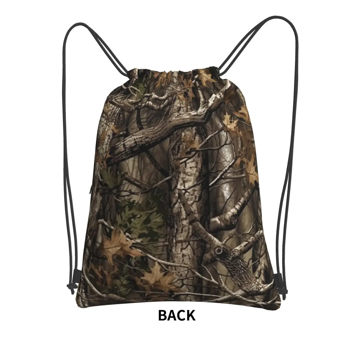 Real Tree Forest Camo Camouflage Pattern Backpacks Fashion Drawstring Bags Shoes Bag Book Bags for Man Woman School