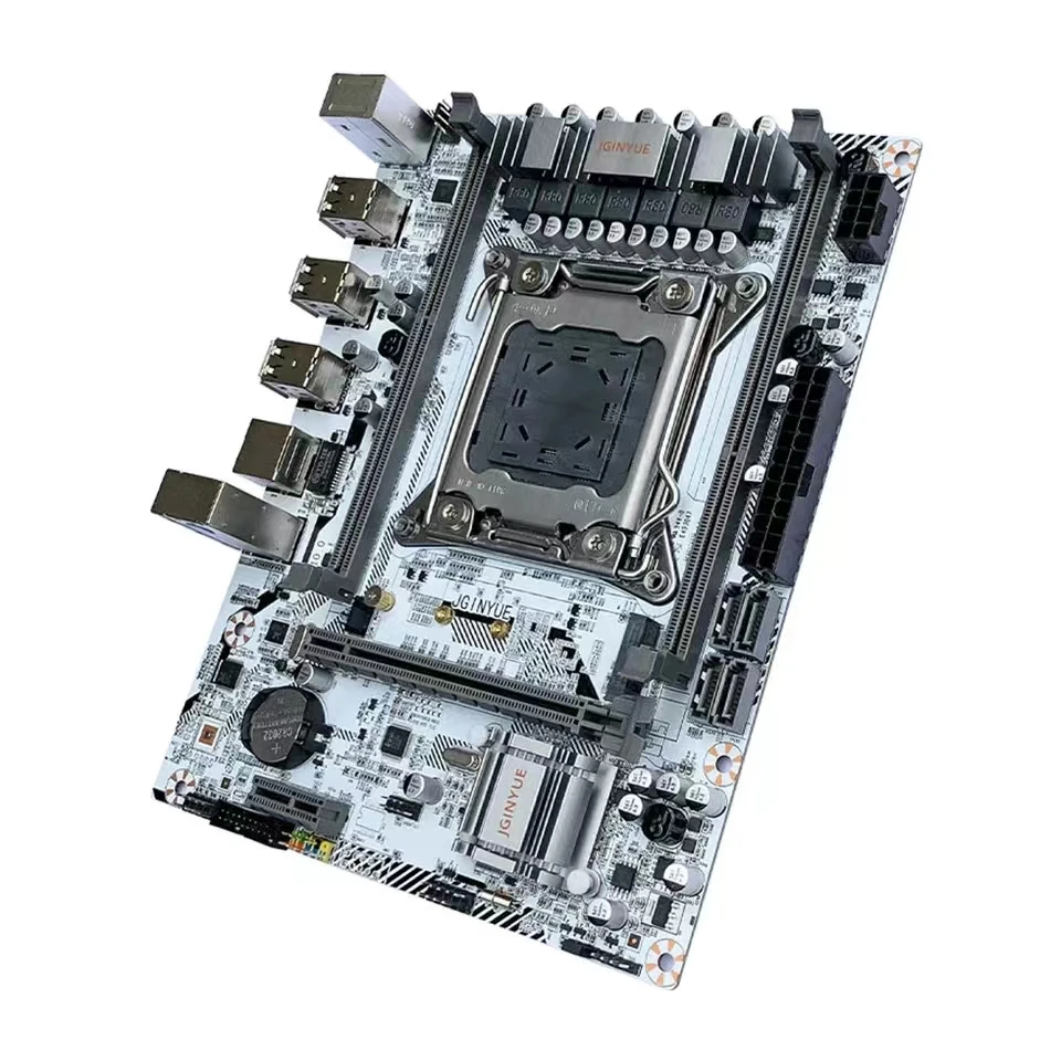 

JGINYUE X79 LGA2011M-ATX материнская плата с поддержкой Intel Xeon E5 v1 v2 DDR3 ПАМЯТЬ 1333 МГц 32 Гб M.2NVME