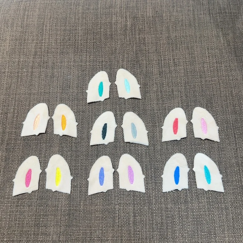 

Handmade Embroidered Multi-Color Ear Pieces Doll Accessories Vinyl Toy Dolls Hidden Self Expression Creative Playthings