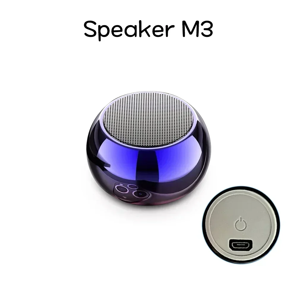 Carpbaba M3 Wireless Bluetooth Speaker Sound Box Audience Metal Stereo Surround Subwoofer Small Mini Portable Bluetooth Speakers