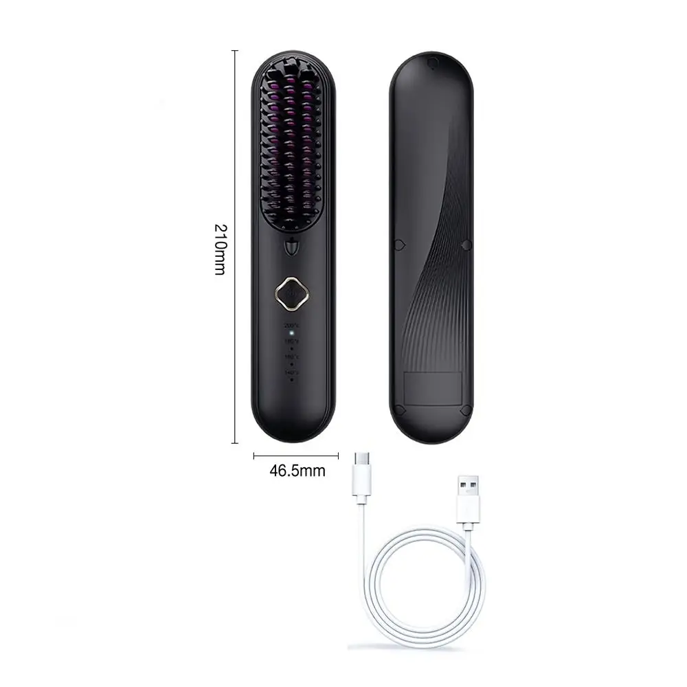 Hot Negative lon Wireless Hair Straightener Comb Quickly Heating Cordless Mini Comb USB Hair Curler Hair Care - Image 6