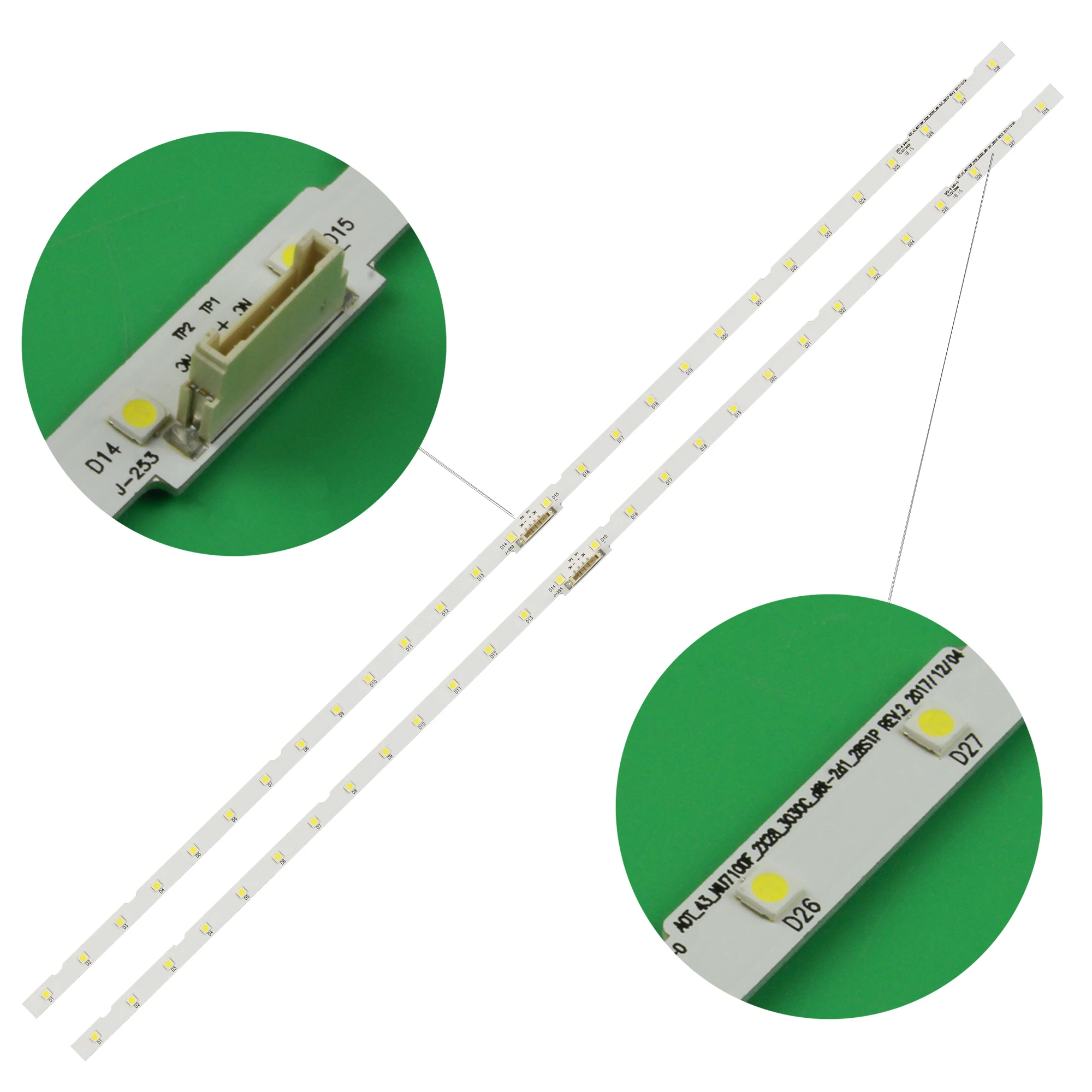 2PCS 28 LED Strip For 43