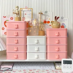 Bview Art Cartoon desktop organizer small drawer desk plastic mini storage box rabbit stationery storage boxes