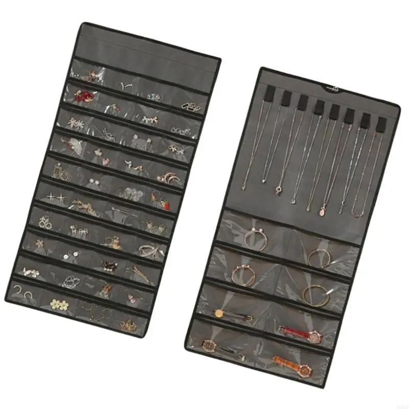 

X4YA Jewelry Organizers for Closet or Wall Mounted with 48 Pockets for Collection
