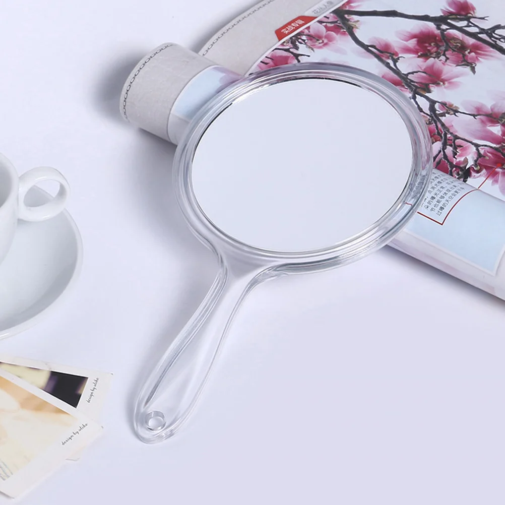 

2Pcs Chic Handheld Beauty Mirror Lightweight Durable High Definition Clear Surface Perfect Gift for Women Friends Family