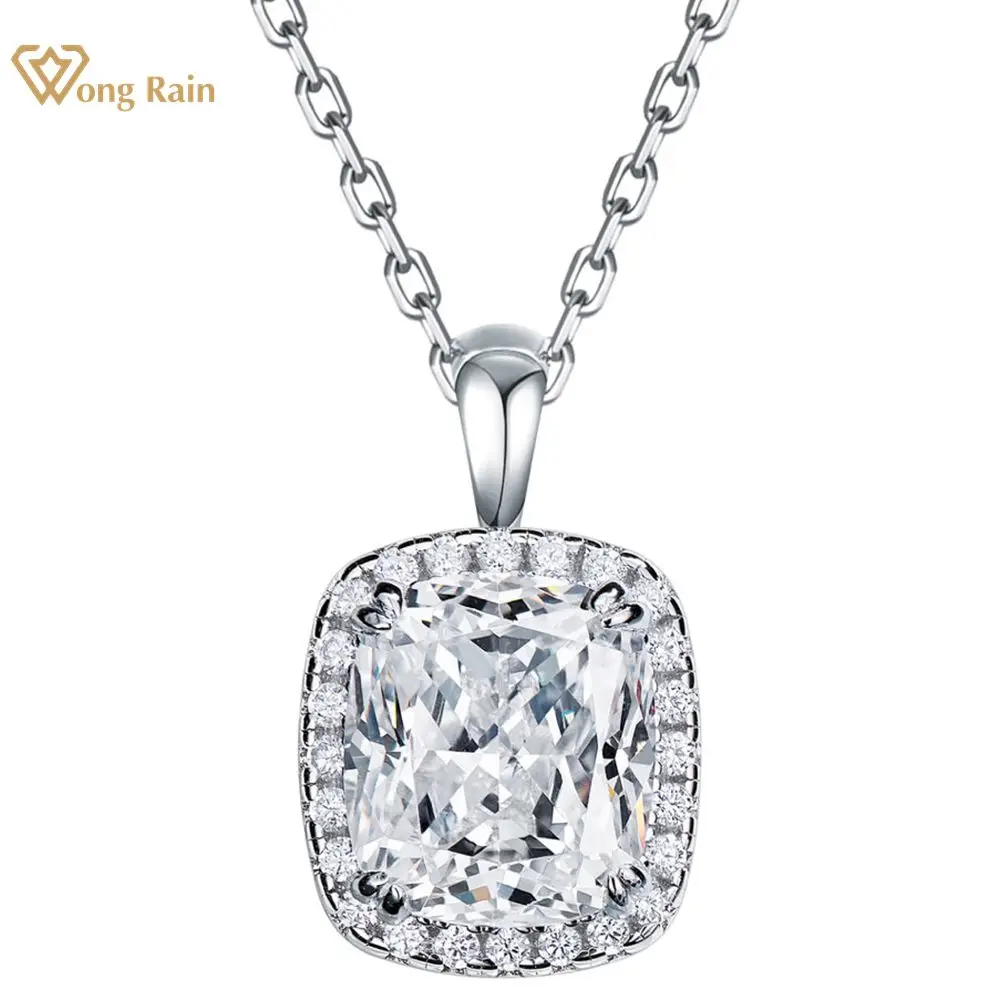 

Wong Rain 925 Sterling Silver 2CT Crushed Ice Cut Lab Sapphire High Carbon Diamond Gemstone Pendant Necklace Jewelry Wholesale