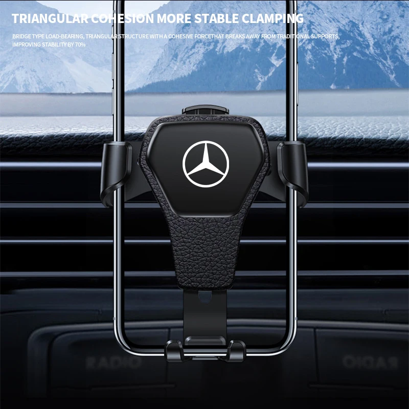 حامل هاتف لمنفذ الهواء الأوتوماتيكي لمرسيدس بنز ، مشبك فتحة تهوية للسيارة ، حامل هاتف محمول ، B ، C ، E ، S Class ، Class ، C200L ، GLC ، GLK ، CLA