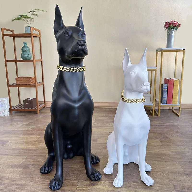 Home living room decoration watchdog sculpture simulation dog ornament villa garden entrance large floor courtyard