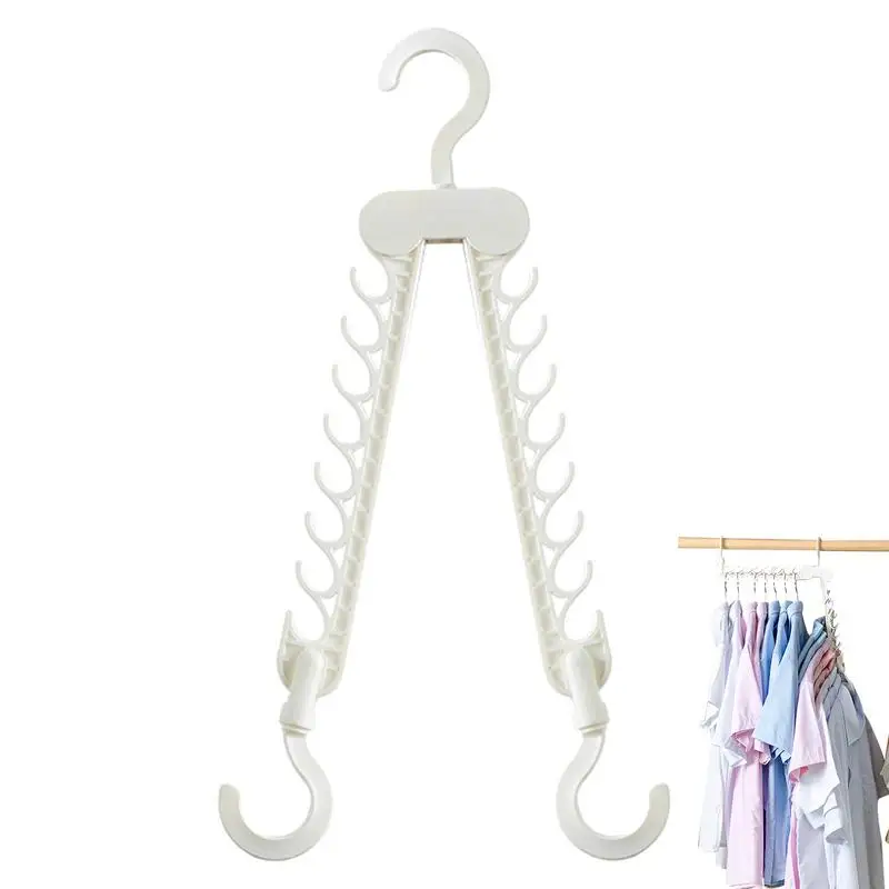 Closet Hangers Space Saver Folding Shirt Organizer For Closet Multipurpose Heavy Duty Sturdy Hanger For Heavy Clothes Apartment