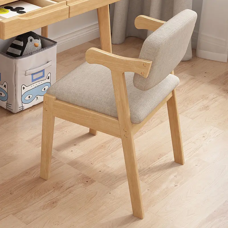 

Solid wood diningHome simple compute Comfortable student study Book desk chair Bedroom stool Back chair