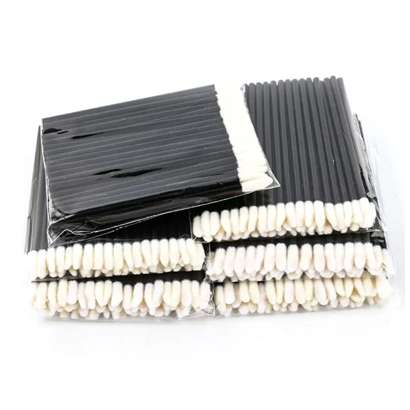 

AA73 1000PCS Portable Lip Brush Disposable Lipstick Brush Black Beauty Makeup Tools Portable