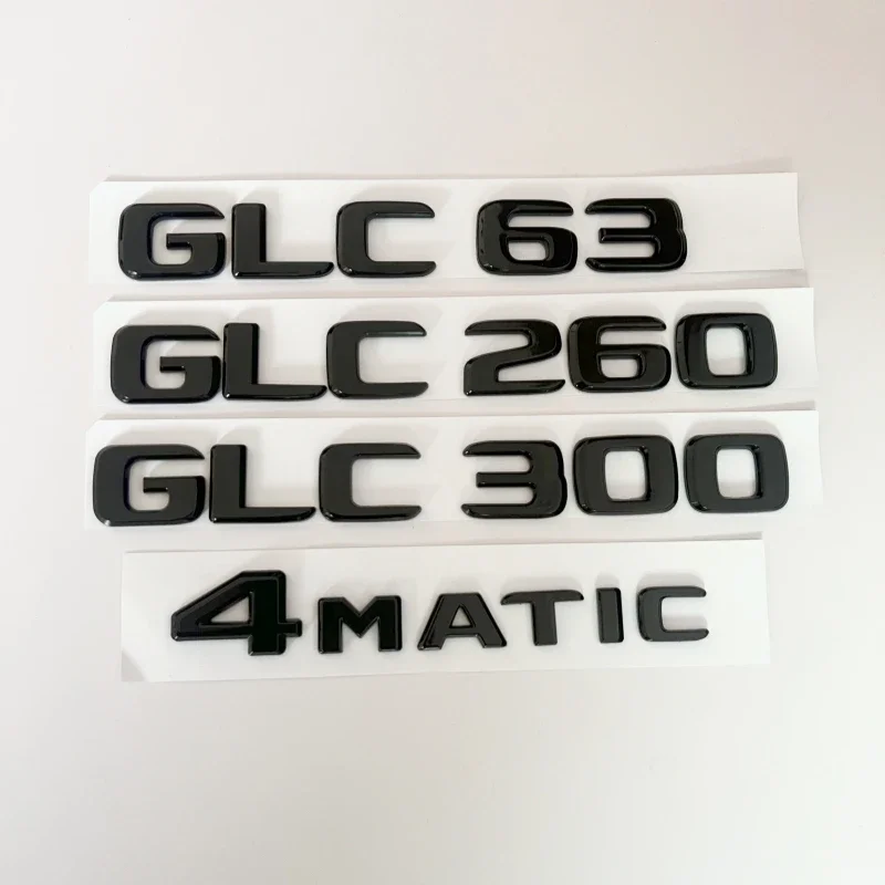 

Car 3D Trunk Letters Logo Alphabet Badge Emblem Decal Sticker For Mercedes Benz GLC Class GLC63 GLC260 GLC300 4 Matic X253 X254