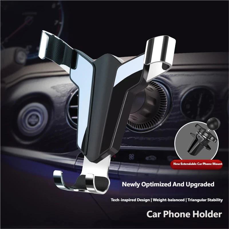 Schwerkraft-Auto-Handyhalterung mit Einhand-Clip, magnetfrei, für Lüftungsschlitze, GPS-Halterung, Handy-Ständer fürs Auto