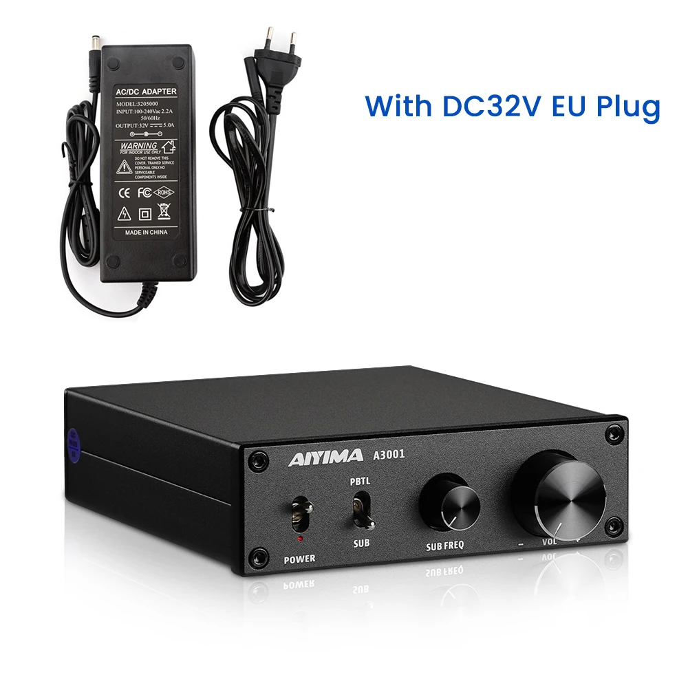 AIYIMA Audio A3001 TPA3255 Subwooferversterker 300W HIFI Speakerversterker Mono Geluidsversterker Klasse D Home Audio Amp