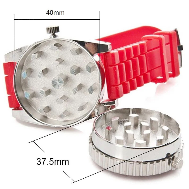 Portable Metal Watch Tobacco Grinder For Smoke 40MM Grass Grinder Herb Crusher Spice Shredder Smoking Accessories