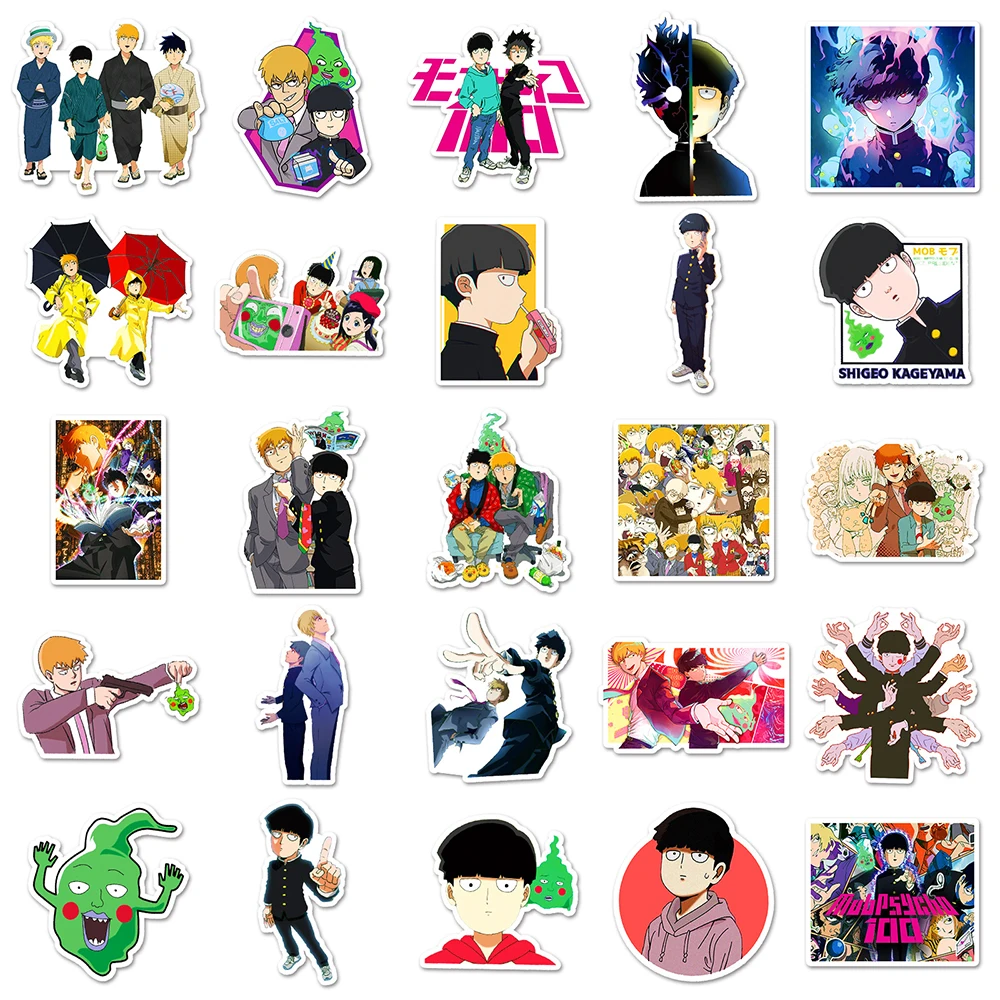 10/30/50pcs Mob Psycho 100 Adesivi Del Fumetto Anime Giapponese Graffiti Decalcomanie FAI DA TE Del Computer Portatile Bottiglia di Acqua Del Telefono Cool Manga pacchetto di adesivi