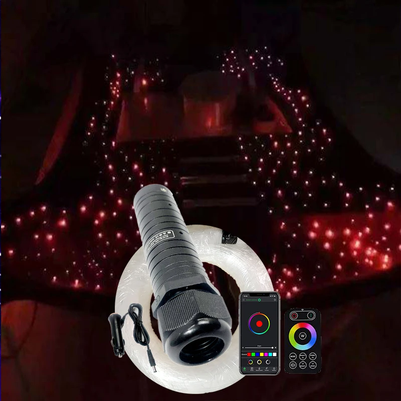 fiber Lights lamp RGB Car Roof Star LED Optic ceiling led kits phone APP PMMA Optical fiberTouch control WAPP Multiple colors