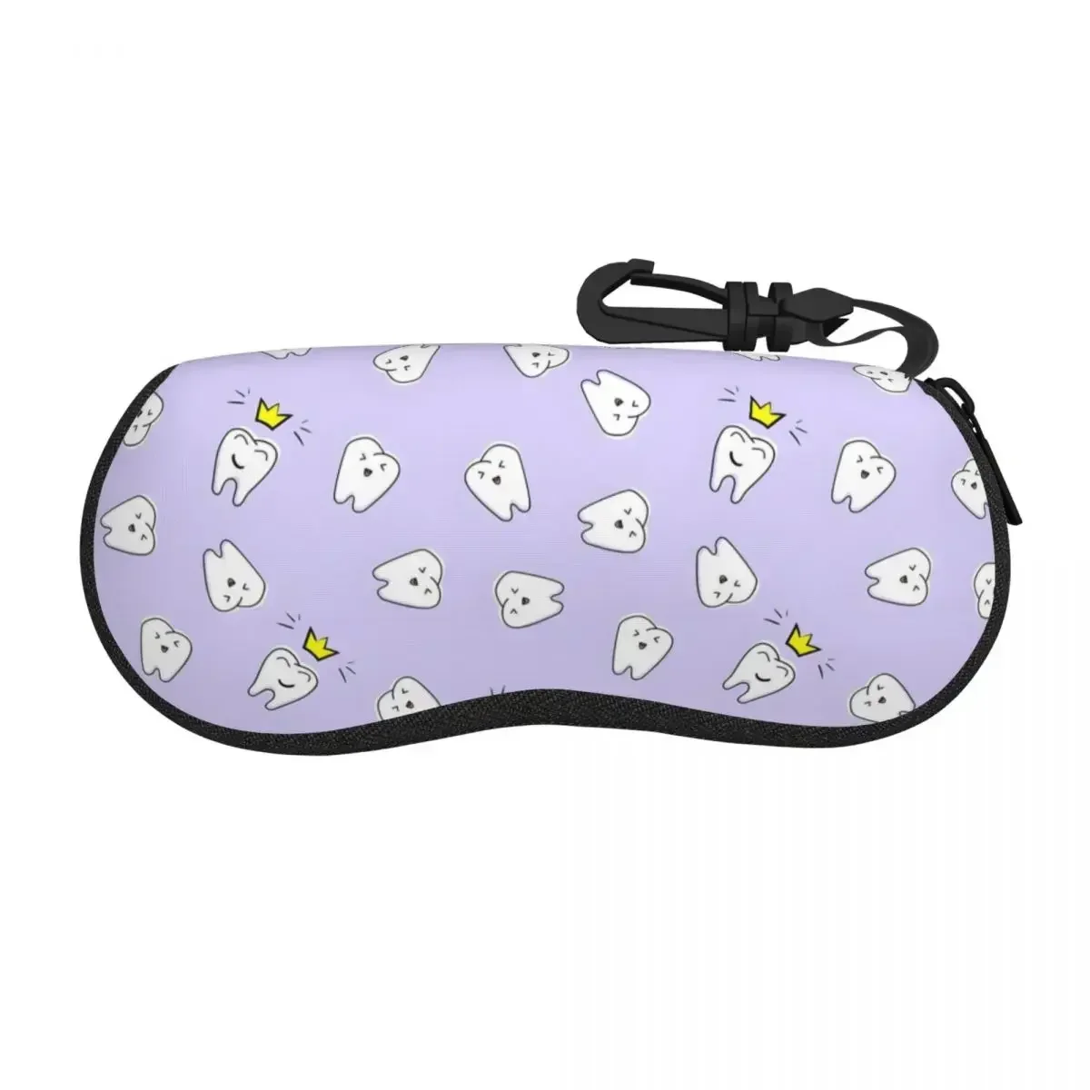 Custom Tooth Nursery Print Violet Shell Glasses Case Unisex Cool Care Dental Health Eyeglasses Case Sunglasses Protector Box