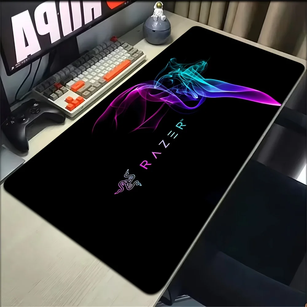 حصيرة مكتب ألعاب كبيرة مرخصة من Razer مع شعار Razer المتوهج - حصيرة مكتب كمبيوتر طويلة جدًا، قاعدة مطاطية غير قابلة للانزلاق وسطح، E #5