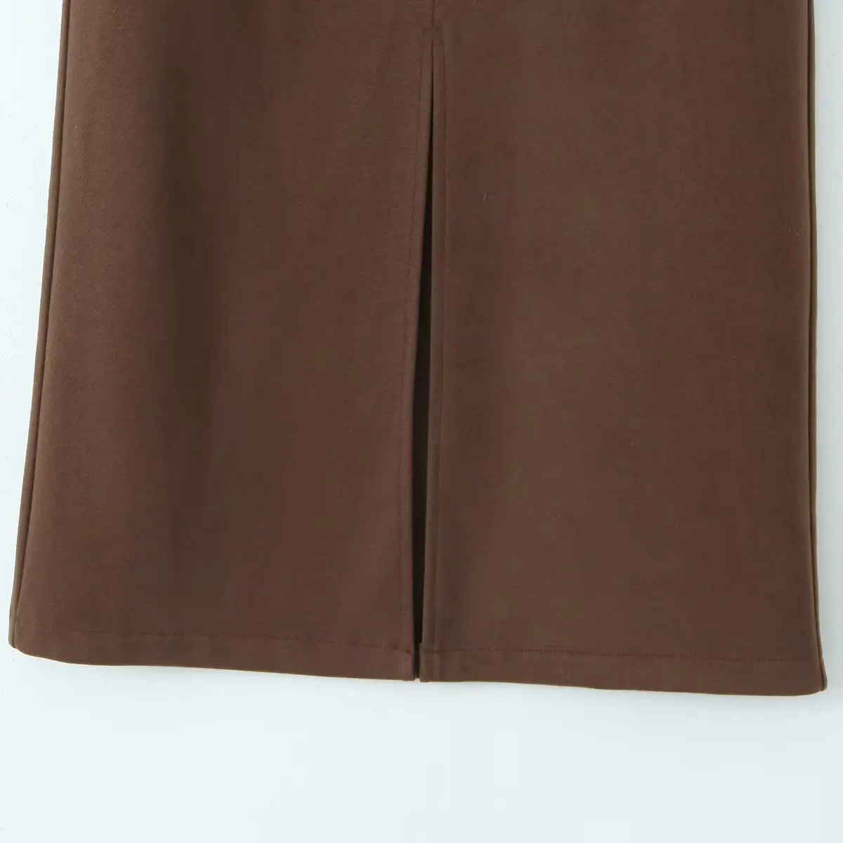 Withered French Fashion Blogger Retro Slit Woolen Solid Color Skirt Autumn Winter Simple High Waist Midi Skirt For Women